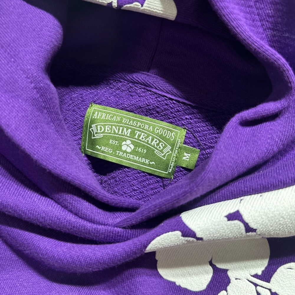 Denim Tears The Cotton Wreath Hoodie ‘Purple’ - Picture 7 of 7